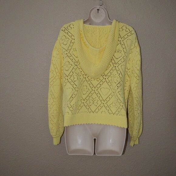 NWOT $495 Sz XS LoveShackFancy Tamaso Yellow Lemon Drop Hoodie Sweater - Picture 5 of 6